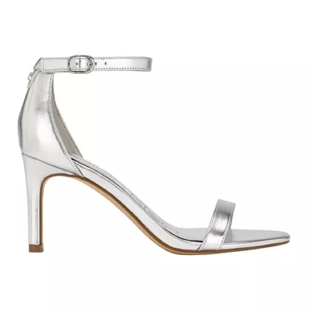 CALVIN KLEIN Women's Fairy Dress Sandals in Silver Faux Leather - Picture 2 of 16